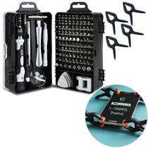 Kit Ferramenta Chave Manutenção Celular + 4 Grampos Sargento Presilha Fixa Tela - Eda