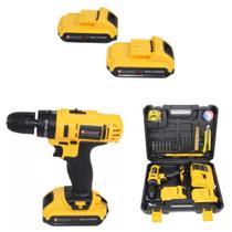 Kit Ferramenta Com Parafusadeira Maleta De Transporte E 2 Baterias 36V