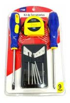 Kit Ferramenta De Metal e Emborrachado 9 Peças