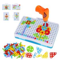 Kit Ferramenta Infantil Com Parafusadeira De Brinquedo De Montar 106 Peças Kit Ferramenta Infantil Com Parafusadeira De Brinquedo De Montar 106 Peças