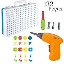 Kit Ferramenta Infantil Parafusadeira De Brinquedo De Montar