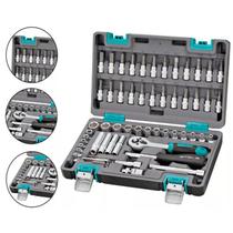 Kit Ferramenta Jogo Soquete 57 Peças Catraca Chave Allen