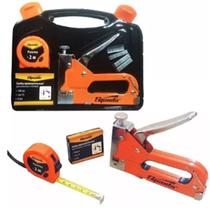 Kit Ferramenta Profissional de Grampeador com Trena Kit Ferramenta Profissional de Grampeador com Trena