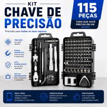 Kit Ferramentas 115 Peças Chave De Precisão Profissional Ideal Assistência Eletronica Multifuncional Kit Ferramentas 115 Peças Chave De Precisão Profissional Ideal Assistência Eletronica Multifuncional