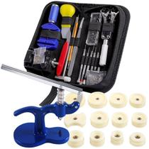 Kit ferramentas 147 pçs relojoeiro + prensa + 12 matrizes