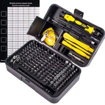 Kit Ferramentas 170 Pç Imantada Combinadas p/ Reparo Técnico Notebook