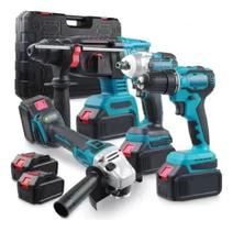 Kit Ferramentas 48v Martelete Furadeira Esmerilhadeira