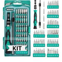 Kit Ferramentas 60 Peças Para Reparos Em Moveis Pc Celulares Torx Phillips Fenda Estrela 60 Em 1