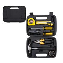 Kit Ferramentas 8 Peças Com Maleta Chave Martelo Alicate