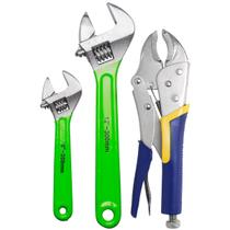 Kit Ferramentas Alicate De Pressão E Chave Inglesa Ajustável 3 Peças Kit Ferramentas Alicate De Pressão E Chave Inglesa Ajustável 3 Peças