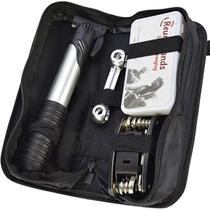 Kit Ferramentas Bike Bicicleta Remendo Pneu Bomba De Ar Bolsa Quadro