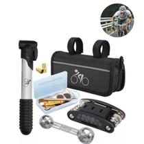 Kit Ferramentas Bike Chaves Bomba Remendo Reparo Pneu - Monac Store