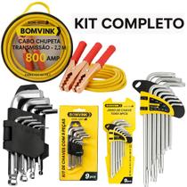 Kit Ferramentas Bomvink Allen Torx + Cabo Chupeta 800A Kit Ferramentas Bomvink Allen Torx + Cabo Chupeta 800A