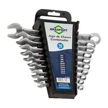 Kit Ferramentas Chave Combinada 6 A 17 mm 10 Peças Brasfort Kit Ferramentas Chave Combinada 6 A 17 mm 10 Peças Brasfort