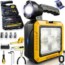 Kit Ferramentas Completo Com Holofote Solar Power Bank Pro