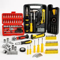 Kit Ferramentas Completo de 200 Peças Brinde Kit chave Catraca 46 peças Ferramentas Snel