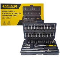 Kit Ferramentas Conjunto Chave Catraca Profissional 46 Pecas - Bomvik Bom - 3905