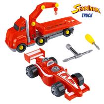 kit Ferramentas de Brinquedo Com Caminhão Truck 43Pçs Senninha Infantil