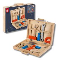 Kit Ferramentas De Brinquedo Infantil Madeira Educativo Completo 9 Peças Para Crianças +3 Anos