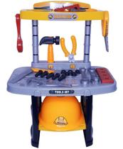 Kit Ferramentas Infantil Bancada Oficina com 54 Peças Brinquedo Criança Didático Importway BW033