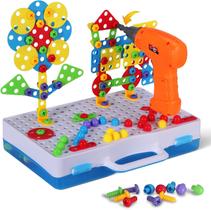 Kit Ferramentas Infantil Parafusadeira Brinquedo De Montar Maleta Criativa Creative