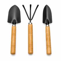 Kit Ferramentas Jardinagem Suculenta Cactos Bonsai 3 Peças Kit Ferramentas Jardinagem Suculenta Cactos Bonsai 3 Peças