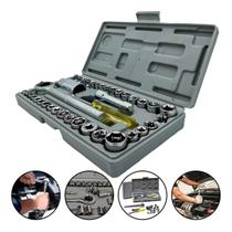 Kit Ferramentas Jogo De Chave Catraca Canhão Cachimbo Com 40 Peças Soquetes Estojo Compacto