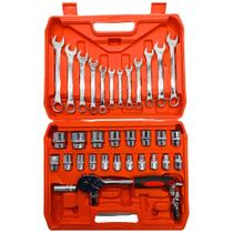 Kit Ferramentas Jogo de Chaves e Soquetes Aço Cromado Resistente para Uso Profissional - Luatek