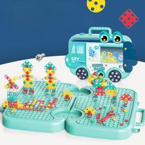 KIt Ferramentas Maleta Criativa Carrinho Dino 224 Peças Brinquedo Educativo de Montar KIt Ferramentas Maleta Criativa Carrinho Dino 224 Peças Brinquedo Educativo de Montar