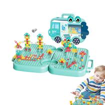 KIt Ferramentas Maleta Criativa Carrinho Dino 224 Peças Brinquedo Educativo de Montar KIt Ferramentas Maleta Criativa Carrinho Dino 224 Peças Brinquedo Educativo de Montar