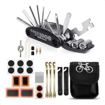 Kit ferramentas manutenção de bicicleta reparo emergencial conjunto de chaves remendo de pneu