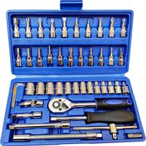 Kit Ferramentas Multiuso Soquete 46 Peças Estojo Kit Ferramentas Multiuso Soquete 46 Peças Estojo