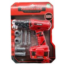 Kit ferramentas para crianças Parafusadeira Furadeira acessórios