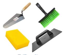 Kit Ferramentas Para Pedreiro Profissional Reboco 5 Peças Kit Ferramentas Para Pedreiro Profissional Reboco 5 Peças