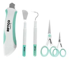 Kit Ferramentas para Personalizados - Estilete - Tesoura - Espatula - Gancho