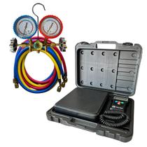 Kit Ferramentas Para Refrigeração Balança 100kg + Manifold