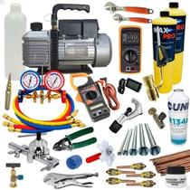 Kit Ferramentas Refrigeração Com Bomba 6cfm Duplo Estágio