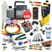 Kit Ferramentas Refrigeração com Bomba 6cfm Duplo Estágio