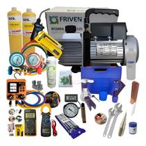 Kit Ferramentas Refrigeração Manifold E Bomba 6cfm