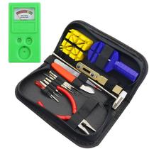 Kit ferramentas reparo relógios + estojo + medidor bateria Kit ferramentas reparo relógios + estojo + medidor bateria