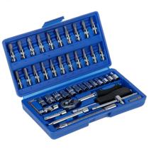 Kit Ferramentas Soquete 46 Peças com Estojo Reversível Kit Ferramentas Soquete 46 Peças com Estojo Reversível