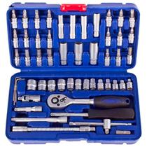 Kit Ferramentas Soquete 46 Peças Maleta Portátil Compacta