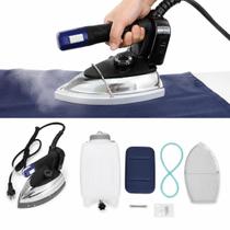 Kit Ferro de Passar Industrial 220V 1200W 2,5kg Reservatório 3,5L com Sapata Proteção Anti Brilho