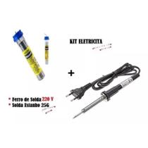 Kit Ferro De Solda 220v 60w + Solda Estanho Emavi 25g