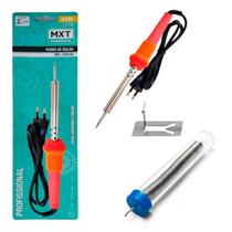 Kit Ferro De Solda 30w 127v 360c + Estanho 15g 1.0mm - Mxt