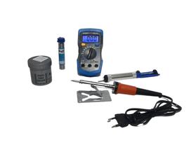 Kit ferro de solda 40w 220v multimetro sugador pasta estanho Kit ferro de solda 40w 220v multimetro sugador pasta estanho