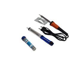 Kit Ferro de solda 40w 220v + sugador de solda + estanho