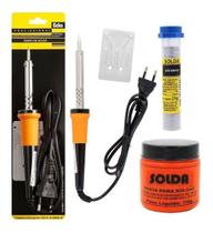 Kit Ferro De Solda Com Tubete Estanho + Pasta De Solda Kit Ferro De Solda Com Tubete Estanho + Pasta De Solda