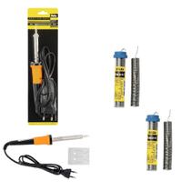 Kit Ferro De Solda De Solda + 2 Tubete Em Fio 55w 110v Cód. 626