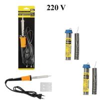 Kit Ferro De Solda De Solda + 2 Tubete Em Fio 60W 220V Cód. 628 Kit Ferro De Solda De Solda + 2 Tubete Em Fio 60W 220V Cód. 628